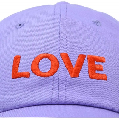 Baseball Caps Custom Embroidered Hats Dad Caps Love Stitched Logo Hat - Lavender - CE18M7YIA8H $8.60