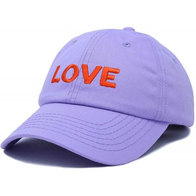 Baseball Caps Custom Embroidered Hats Dad Caps Love Stitched Logo Hat - Lavender - CE18M7YIA8H $8.60