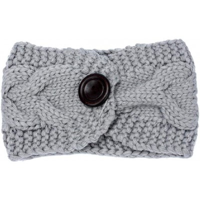 Headbands Women's Korean Style Headwear Head Wraps Crochet Twist Flower Elastic Headbands - Gray - CA1270AQ4U3 $6.33