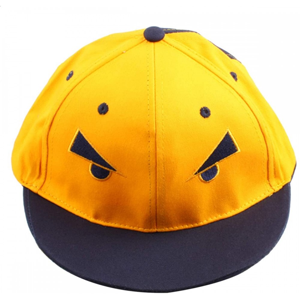 Baseball Caps Women Men Snapback Hats-Patchwork Solid Color Flat Bill Baseball Cap - 05-blue+yellow - CX18LI3CY7I $7.96