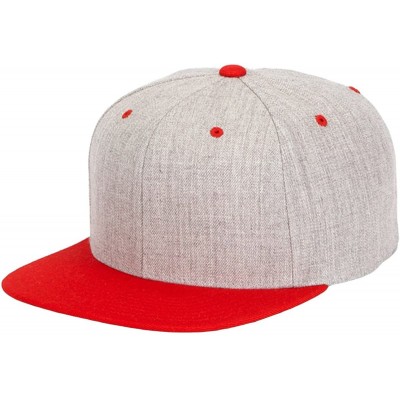 Baseball Caps Classic Wool Snapback with Green Undervisor Yupoong 6089 M/T - Heather/Purple - C512LC2OIUT $13.07