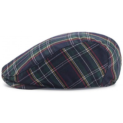 Newsboy Caps Newsboy Cap Beret Men Women Flat Caps Cotton Plaid Hat Outdoors - Blue - CD1870KM6AK $38.50