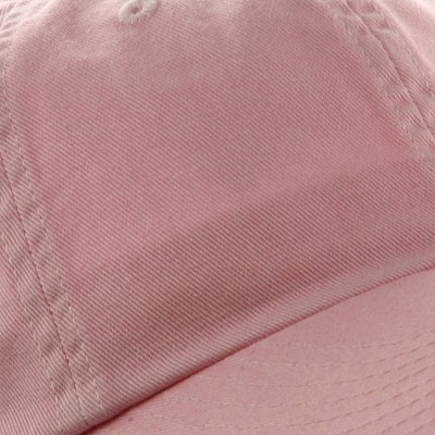 Baseball Caps Low Profile Dyed Cotton Twill Cap - Pink - CN112GBY79N $7.85