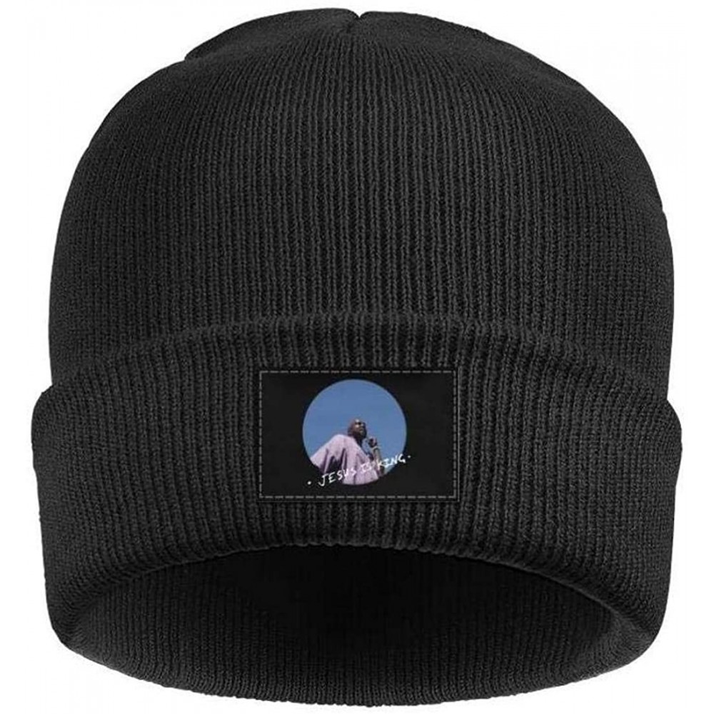 Skullies & Beanies Jesus-is-King-Kanye-west-Cap Unisex Hip-hop Cap Adjustable Truck Driver Hats - Black-1 - C618ATDY6RD $18.48