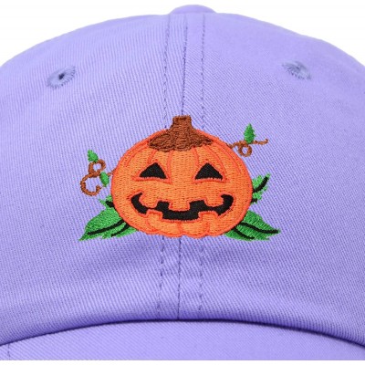 Baseball Caps Jack-O-Lantern Halloween Pumpkin Hat Mens Womens Baseball Cap - Lavender - CE18YZI06GN $13.27