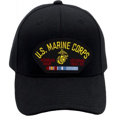 Baseball Caps US Marine Corps - Korean War Veteran Hat/Ballcap Adjustable One Size Fits Most - Black - CS1884U72EN $21.50