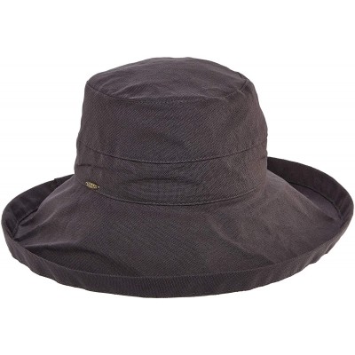 Sun Hats Women's Cotton Hat with Inner Drawstring and Upf 50+ Rating - Charcoal - C211HYU9BSN $27.35