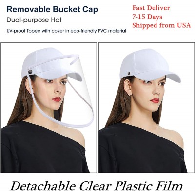 Baseball Caps Baseball Cap Women & Men- Fashion Sun Hat Removable Anti-Sunburn UV-Proof - L-black+white - CA19854MZ7U $18.59