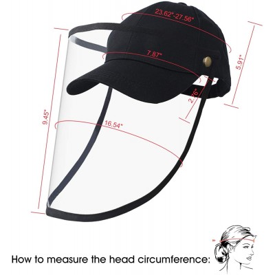 Baseball Caps Baseball Cap Women & Men- Fashion Sun Hat Removable Anti-Sunburn UV-Proof - L-black+white - CA19854MZ7U $18.59