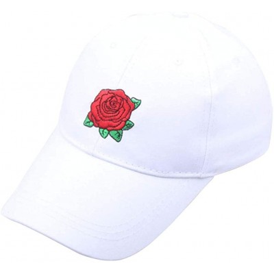 Baseball Caps Baseball Hat- 2019 New Women Embroidered Baseball Cap Summer Snapback Caps Hip Hop Hats - ❤️white - C71920KQD69...