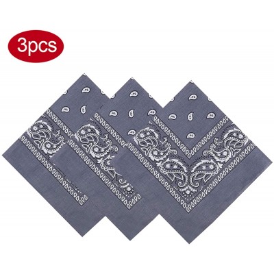 Balaclavas 100% Cotton Multifunctional Bandana Headband Sets Neck Gaiter Scarf Balaclava for Unisex - Grey 3pcs - C81993OTRT8...