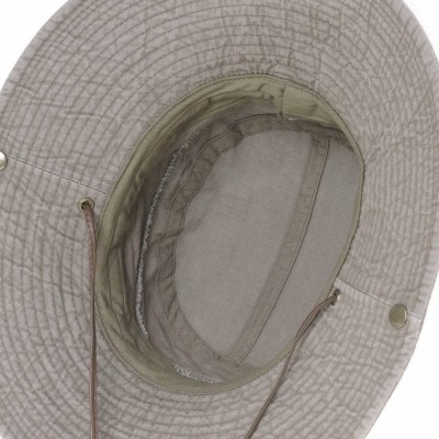 Sun Hats Boonie Bush Hat Wide Brim Faux Leather Band Side Snap DW8340 - Brown - CF12HS7F22F $22.75