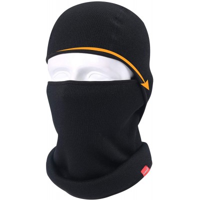 Balaclavas Balaclava-Ski Mask Knit Thicken Winter Warmer Windproof Cold Weather Face Mask - Black+grey - CH18MG7LT5I $13.95