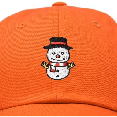 Baseball Caps Cute Snowman Hat Ladies Womens Baseball Cap - Orange - CU18ZY8W9S4 $15.04