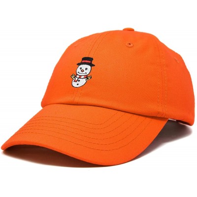 Baseball Caps Cute Snowman Hat Ladies Womens Baseball Cap - Orange - CU18ZY8W9S4 $15.04