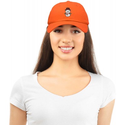 Baseball Caps Cute Snowman Hat Ladies Womens Baseball Cap - Orange - CU18ZY8W9S4 $15.04