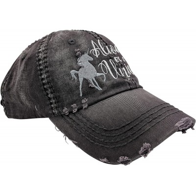 Baseball Caps Customizable- Women's Always Be a Unicorn Embroidered Baseball Cap - Grey/Customized - C918CQECWWK $32.34