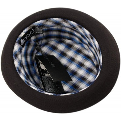 Fedoras Mens Summer Fedora Cuban Style Short Brim Hat - F2697black - CA18Q86YY2H $22.77