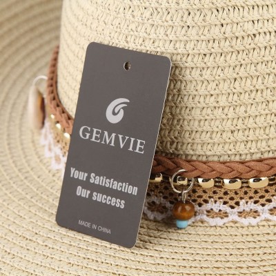 Sun Hats Cowboy Cowgirl Floppy Sun Hat Fedora Straw Wide Brim Bucket Beach Cap - Beige - CZ18D63O9U6 $14.01