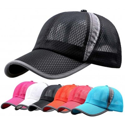 Baseball Caps Unisex Summer Baseball Hat Sun Cap Lightweight Mesh Quick Dry Hats Adjustable Cap Cooling Sports Caps - Black -...