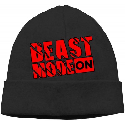 Skullies & Beanies Beast Mode On Beanie Hat Cute Toboggan Hat Winter Hats Warm Hat Beanies for Men and Women - Black - CI18NS...