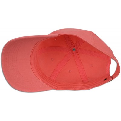Baseball Caps Cotton Classic Dad Hat Adjustable Plain Cap Polo Style Low Profile Unstructured 1400 - Coral - CF18338589O $10.75