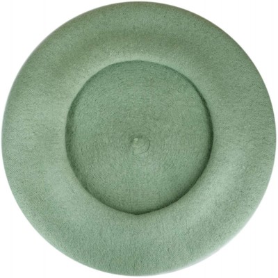 Berets Women Wool Beret Hat French Style Solid Color - Cream Green - CQ194GST8Y6 $12.57