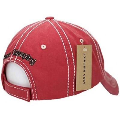 Baseball Caps Vintage Washed Distressed Patch Dad Hat Women Saying Baseball Cap - Coral - CY18XEEN3LU $20.79