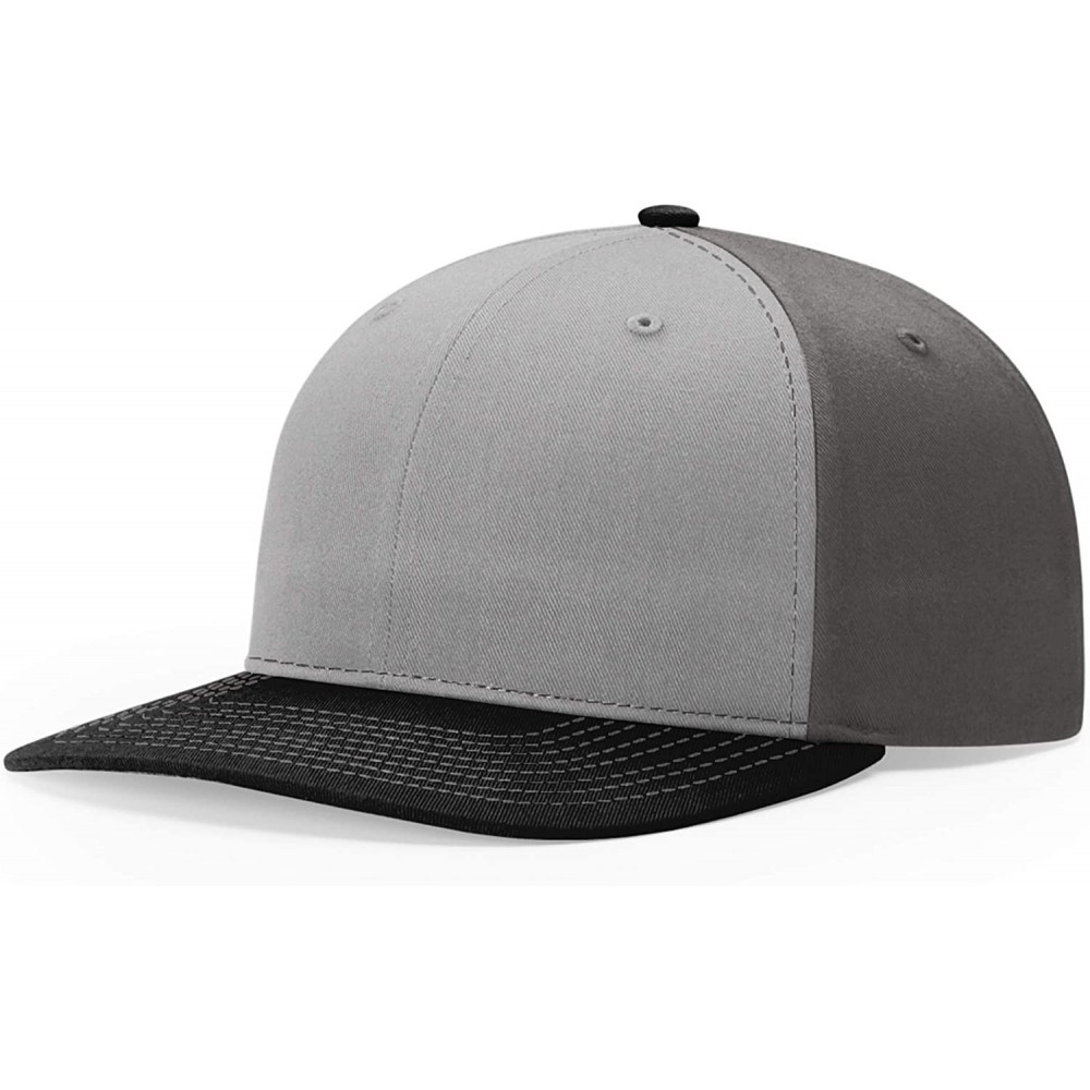 Baseball Caps Unisex 312 Twill-Back Trucker Adjustable Backstrap Baseball Cap - Grey/Charcoal/Black - C418HE0LSE9 $11.79