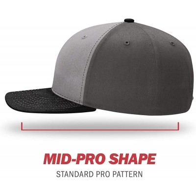 Baseball Caps Unisex 312 Twill-Back Trucker Adjustable Backstrap Baseball Cap - Grey/Charcoal/Black - C418HE0LSE9 $11.79