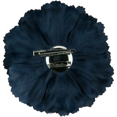 Headbands Multi Petal Flower with Pin and Clip - Navy W01S38A - CZ11C0N8YHD $25.74