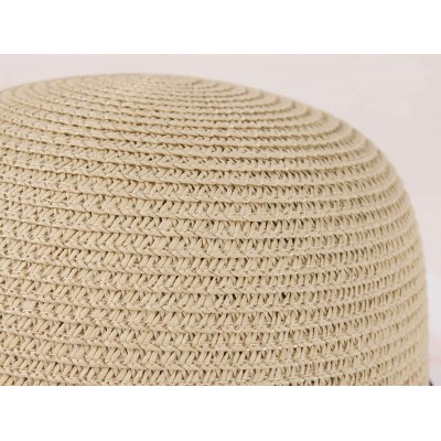 Sun Hats Women's Floppy Big Brim Hat Bowknot Straw Hat Foldable Roll up Sun Hat - Style E-khaki - CD18D0HNSDQ $13.40