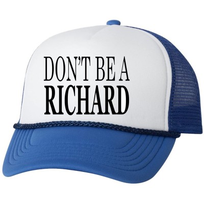 Baseball Caps Funny Hat Don't Be A Richard Fishing Baseball Cap Retro Vintage Joke Trucker - Blue - CR1804Z02XW $12.99