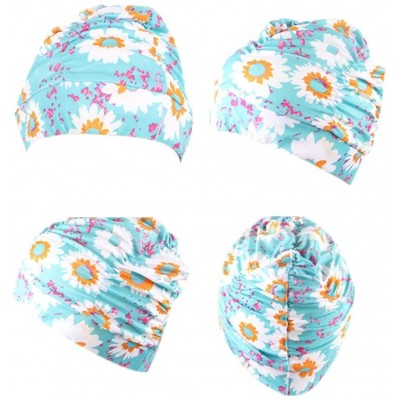 Skullies & Beanies Unisex Swimming Hat Men Women Bathing Cap Long Hair Girls Stretchy Beanies - Multicolor E - CD189HNZT6Y $9.98