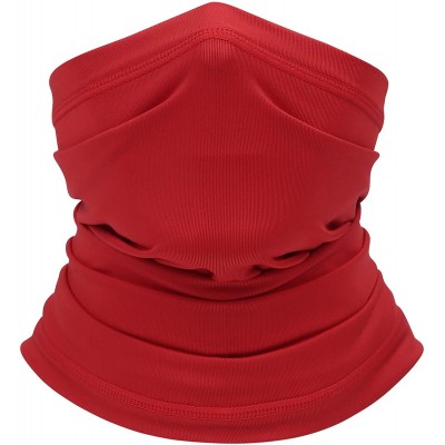 Balaclavas Summer Neck Gaiter Face Scarf/Neck Cover/for Sun Protection Headwear Hear Warp - Red - CJ197YE0258 $24.83