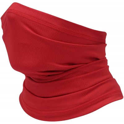 Balaclavas Summer Neck Gaiter Face Scarf/Neck Cover/for Sun Protection Headwear Hear Warp - Red - CJ197YE0258 $11.82