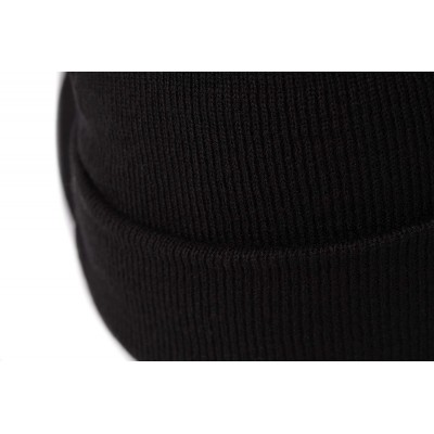 Skullies & Beanies Men's Winter Hat Outdoor Newsboy Hat Warm Thick Lambswool Knit Beanie Cap - Black3 - CU18A87WNGU $9.13