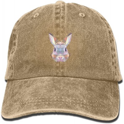 Baseball Caps Geometric Rabbit Bunny Adult Sport Adjustable Baseball Cap Cowboy Hat - Natural - CN18690EY0R $10.81