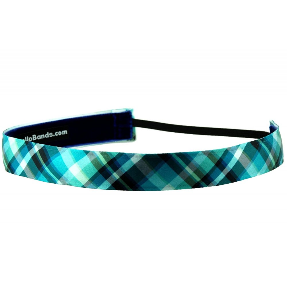 Headbands Women's Plaid Blues One Size Fits Most - Aqua - CB11K9XBPDL $16.44