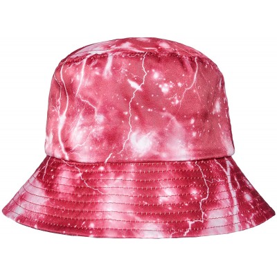 Bucket Hats Unisex Galaxy Bucket Hat Summer Fisherman Cap for Men Women - Lightning Red - CQ18TALH43A $12.69