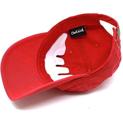 Baseball Caps Its Lit lamp Dad Hat Cotton Baseball Cap Polo Style Low Profile - Red (Wh) - C618WGS3W0Y $12.56
