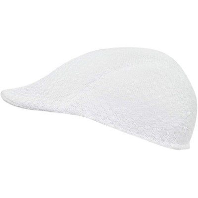 Newsboy Caps Premium Summer Mesh Golf Ivy Driver Cabby Newsboy Cap Hat - Off White - C61216NJYJT $18.16