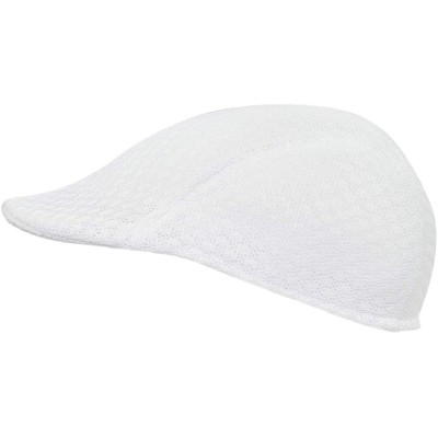 Newsboy Caps Premium Summer Mesh Golf Ivy Driver Cabby Newsboy Cap Hat - Off White - C61216NJYJT $9.72