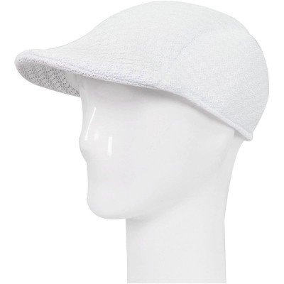 Newsboy Caps Premium Summer Mesh Golf Ivy Driver Cabby Newsboy Cap Hat - Off White - C61216NJYJT $9.72