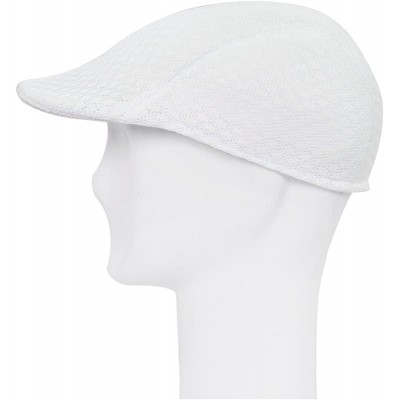 Newsboy Caps Premium Summer Mesh Golf Ivy Driver Cabby Newsboy Cap Hat - Off White - C61216NJYJT $9.72