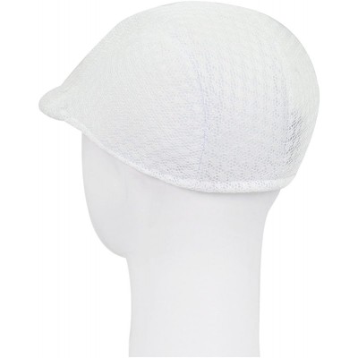 Newsboy Caps Premium Summer Mesh Golf Ivy Driver Cabby Newsboy Cap Hat - Off White - C61216NJYJT $9.72