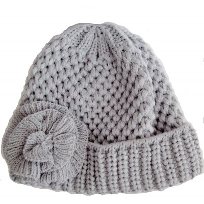 Skullies & Beanies Winter Hat for Women Girl Teen's Winter Thick Knit Beanie Ski Hat M-10A - Gray - C111B2NNZ4T $19.78