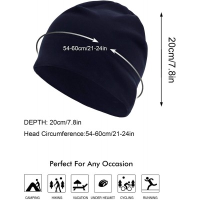 Skullies & Beanies Warm Beanie Hat Soft Skull Cap Stretchy Helmet Liners Unisex Various Styles - Deep Blue - CN18Y22UQRC $10.98