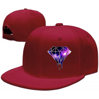 Baseball Caps Galaxy Diamond Baseball Caps Snapback Trucker Hats Snapbacks - Red - CW12N1BP197 $10.90