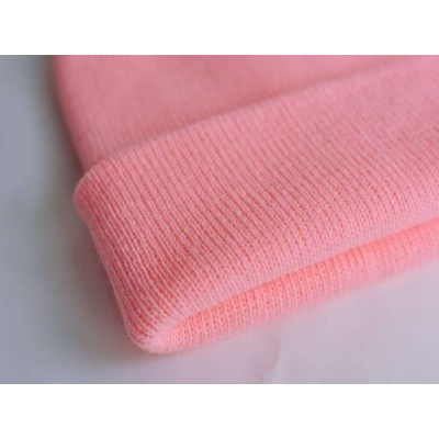 Skullies & Beanies Warm Comfortable Winter Knitted Beanie Hats (Pink) - Pink - CD11IFUHYOT $6.31